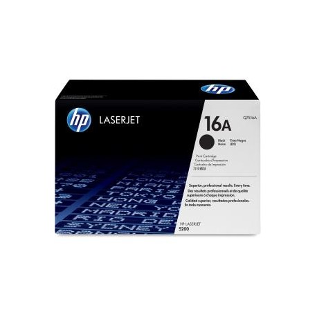 HP 16A BLACK ORIGINAL LJ TONER CARTRIDGE