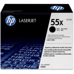 HP 55X BLACK HY LJ TONER CART CE255X.