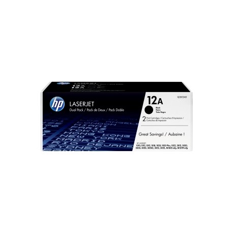 HP 12A BLACK TWIN-P LJ TONER CART Q2612AD