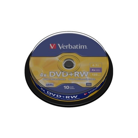 VERBATIM DVD+RW 4.7GB 10Pk Spindle 4X