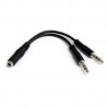 StarTech.com 3.5mm 3 Pin Headset Splitter