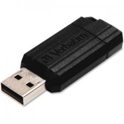 VERBATIM Store n Go Pinstripe USB Dr 128GB (Blk).