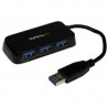 StarTech.com Portable 4 Port Mini USB 3.0 Hub - Black
