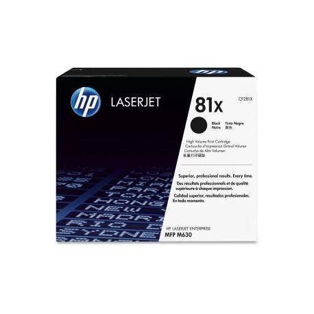 HP 81X BLACK HY LJ TONER CART CF281X.