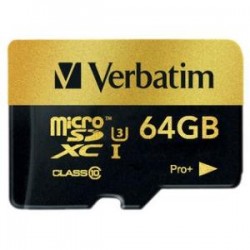 Verbatim Pro+ Micro SDXC 64GB (UHS-I Cla
