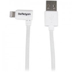StarTech.com 6ft White Angled Lightning to USB Cable
