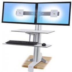 ERGOTRON WORKFIT-S DUAL SIT-STND WORKSURFACE WHIT