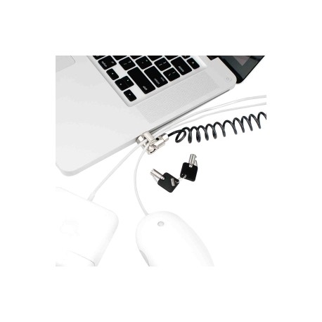 COMPULOCKS COILED CABLE WITH PERIPHERAL SECRTY TRAP