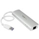 StarTech.com 3 Port Portable USB 3.0 Hub plus GbE