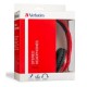 VERBATIM OVER-EAR CALSSIC AUDIO HEADPHONES - RED