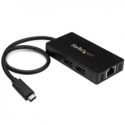 StarTech.com 3 Port USB 3.0 Hub with USB-C and GbE