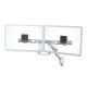 ERGOTRON HX WALL DUAL MONITOR ARM SILVER METALLIC