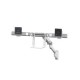 ERGOTRON HX WALL DUAL MONITOR ARM SILVER METALLIC