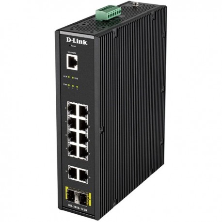 D-LINK 12-PORT GB INDUSTRIAL SMRT MGD SWTCH