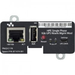 Hewlett Packard Enterprise HPE Single Phase 1Gb UPS Ntwrk Mgmt Mod